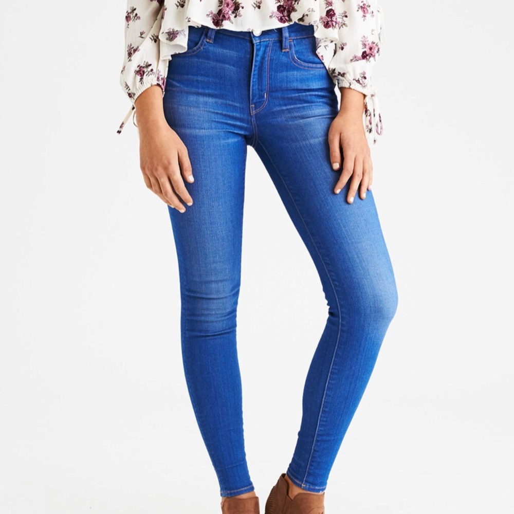 AEO Sparkling Sapphire Jeggings size 2 Regular